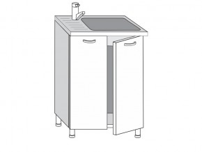 2.60.2мн Шкаф-стол на 600мм под накладную мойку с 2-мя дверцами в Снежинске - snezhinsk.magazinmebel.ru | фото
