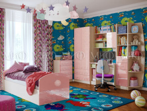 Детская комната Юниор-2 Розовый металлик в Снежинске - snezhinsk.magazinmebel.ru | фото