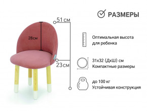 Детский мягкий стул Stumpa пудровый в Снежинске - snezhinsk.magazinmebel.ru | фото - изображение 2