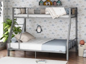Двухъярусная кровать Гранада-1 140 Серая в Снежинске - snezhinsk.magazinmebel.ru | фото