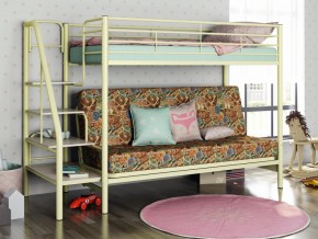 Двухъярусная кровать с диваном Мадлен 3 Слоновая кость-марки в Снежинске - snezhinsk.magazinmebel.ru | фото