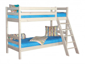 Двухъярусная кровать Соня вариант 10 с наклонной лестницей белая в Снежинске - snezhinsk.magazinmebel.ru | фото - изображение 2