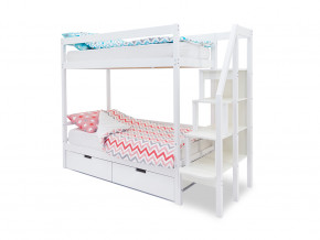 Двухъярусная кровать Svogen с ящиками белый в Снежинске - snezhinsk.magazinmebel.ru | фото