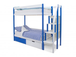 Двухъярусная кровать Svogen с ящиками сине-белый в Снежинске - snezhinsk.magazinmebel.ru | фото - изображение 1