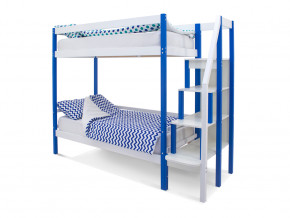 Двухъярусная кровать Svogen сине-белый в Снежинске - snezhinsk.magazinmebel.ru | фото