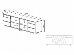 Комодино Moderno-2200 Ф1 в Снежинске - snezhinsk.magazinmebel.ru | фото - изображение 3