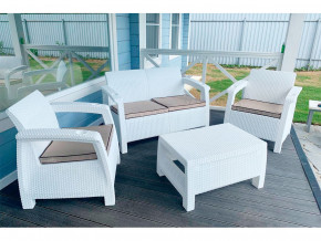Комплект уличной мебели Yalta Terrace Set белый в Снежинске - snezhinsk.magazinmebel.ru | фото