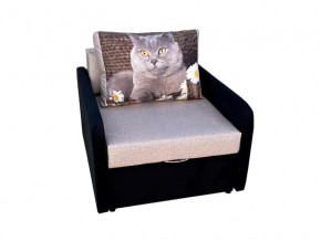 Кресло кровать Канзасик с подлокотниками кот с ромашками-2 в Снежинске - snezhinsk.magazinmebel.ru | фото