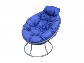 Кресло Папасан мини без ротанга синяя подушка в Снежинске - snezhinsk.magazinmebel.ru | фото