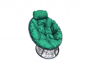 Кресло Папасан мини с ротангом зелёная подушка в Снежинске - snezhinsk.magazinmebel.ru | фото