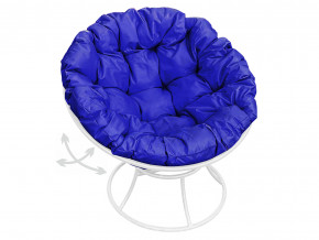 Кресло Папасан пружинка без ротанга синяя подушка в Снежинске - snezhinsk.magazinmebel.ru | фото