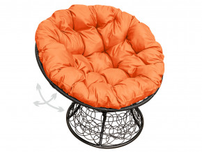 Кресло Папасан пружинка с ротангом оранжевая подушка в Снежинске - snezhinsk.magazinmebel.ru | фото - изображение 1