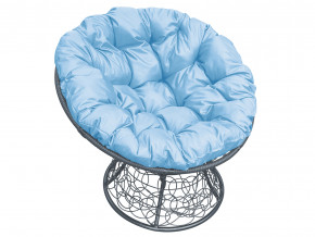 Кресло Папасан с ротангом голубая подушка в Снежинске - snezhinsk.magazinmebel.ru | фото