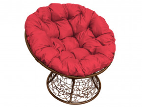 Кресло Папасан с ротангом красная подушка в Снежинске - snezhinsk.magazinmebel.ru | фото