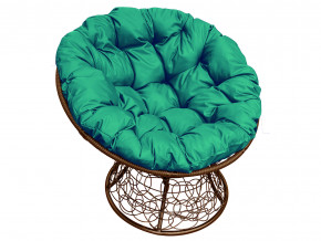 Кресло Папасан с ротангом зелёная подушка в Снежинске - snezhinsk.magazinmebel.ru | фото