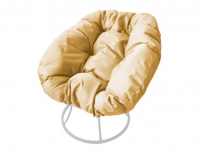 Кресло Пончик без ротанга бежевая подушка в Снежинске - snezhinsk.magazinmebel.ru | фото