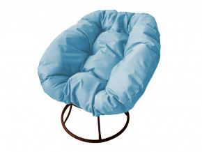 Кресло Пончик без ротанга голубая подушка в Снежинске - snezhinsk.magazinmebel.ru | фото