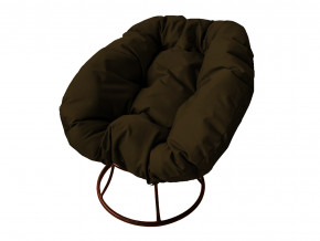 Кресло Пончик без ротанга коричневая подушка в Снежинске - snezhinsk.magazinmebel.ru | фото