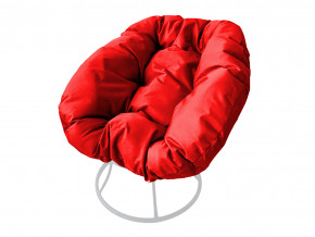 Кресло Пончик без ротанга красная подушка в Снежинске - snezhinsk.magazinmebel.ru | фото