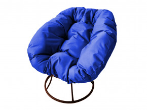 Кресло Пончик без ротанга синяя подушка в Снежинске - snezhinsk.magazinmebel.ru | фото