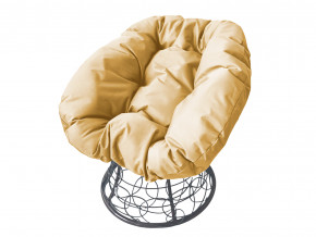 Кресло Пончик с ротангом бежевая подушка в Снежинске - snezhinsk.magazinmebel.ru | фото