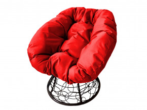 Кресло Пончик с ротангом красная подушка в Снежинске - snezhinsk.magazinmebel.ru | фото