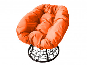 Кресло Пончик с ротангом оранжевая подушка в Снежинске - snezhinsk.magazinmebel.ru | фото