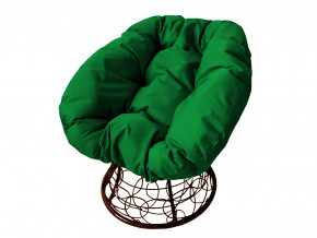 Кресло Пончик с ротангом зелёная подушка в Снежинске - snezhinsk.magazinmebel.ru | фото