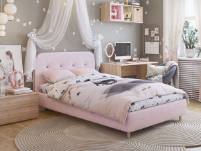 Кровать 1200 Лео велюр нежно-розовый в Снежинске - snezhinsk.magazinmebel.ru | фото - изображение 4