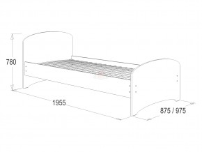 Кровать-4 одинарная 800*1900 млечный дуб в Снежинске - snezhinsk.magazinmebel.ru | фото - изображение 2