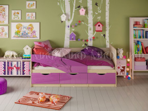 Кровать Дельфин 1600 Фиолетовый металлик в Снежинске - snezhinsk.magazinmebel.ru | фото - изображение 1