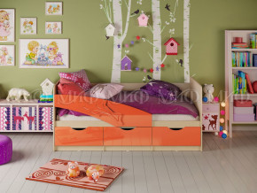 Кровать Дельфин 1600 Оранжевый металлик в Снежинске - snezhinsk.magazinmebel.ru | фото
