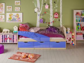 Кровать Дельфин 1600 Синий металлик в Снежинске - snezhinsk.magazinmebel.ru | фото