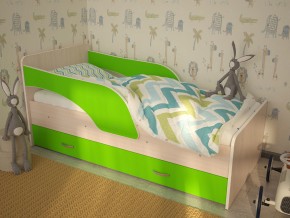 Кровать детская Максимка млечный дуб-лайм в Снежинске - snezhinsk.magazinmebel.ru | фото