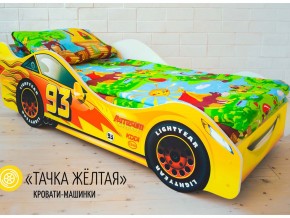 Кровать детская машина Тачка Желтая в Снежинске - snezhinsk.magazinmebel.ru | фото