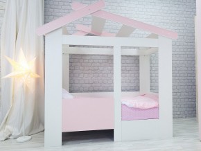 Кровать детская Теремок без ящика розовая в Снежинске - snezhinsk.magazinmebel.ru | фото