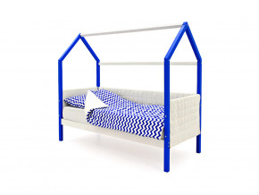 Кровать-домик мягкий Svogen сине-белый в Снежинске - snezhinsk.magazinmebel.ru | фото