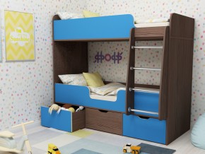 Кровать двухъярусная Малыш двойняшка бодега-голубой в Снежинске - snezhinsk.magazinmebel.ru | фото