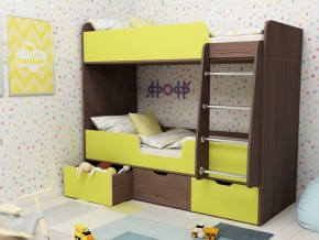 Кровать двухъярусная Малыш двойняшка бодега-лайм в Снежинске - snezhinsk.magazinmebel.ru | фото - изображение 1