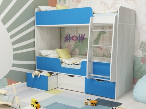 Кровать двухъярусная Малыш двойняшка винтерберг-голубой в Снежинске - snezhinsk.magazinmebel.ru | фото