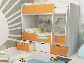 Кровать двухъярусная Малыш двойняшка винтерберг-оранжевый в Снежинске - snezhinsk.magazinmebel.ru | фото - изображение 1