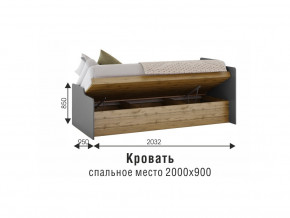 Кровать Харви белый/вотан в Снежинске - snezhinsk.magazinmebel.ru | фото - изображение 3