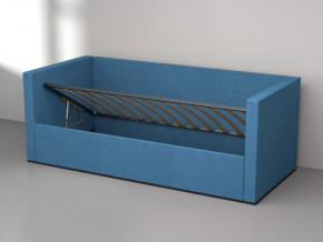 Кровать мягкая с подъёмным механизмом арт. 030 синий в Снежинске - snezhinsk.magazinmebel.ru | фото - изображение 2