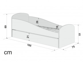 Кровать с ящиком Letmo карамель (рогожка) в Снежинске - snezhinsk.magazinmebel.ru | фото - изображение 2