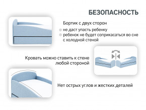 Кровать с ящиком Letmo небесный (рогожка) в Снежинске - snezhinsk.magazinmebel.ru | фото - изображение 15