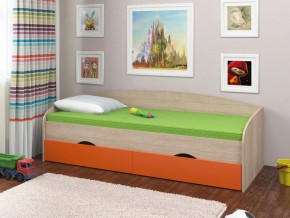 Кровать Соня 2 сонома-оранжевый в Снежинске - snezhinsk.magazinmebel.ru | фото
