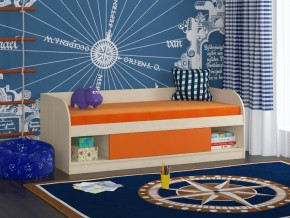 Кровать Соня 4 дуб молочный-оранжевый в Снежинске - snezhinsk.magazinmebel.ru | фото