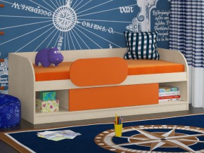 Кровать Соня 4 дуб молочный-оранжевый в Снежинске - snezhinsk.magazinmebel.ru | фото - изображение 3