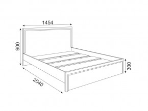 Кровать стандарт с настилом 1400 Беатрис модуль 16 Орех гепланкт в Снежинске - snezhinsk.magazinmebel.ru | фото - изображение 2