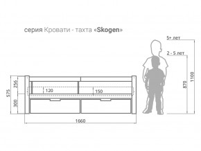 Кровать-тахта Svogen с ящиками и бортиком натура без покрытия в Снежинске - snezhinsk.magazinmebel.ru | фото - изображение 3